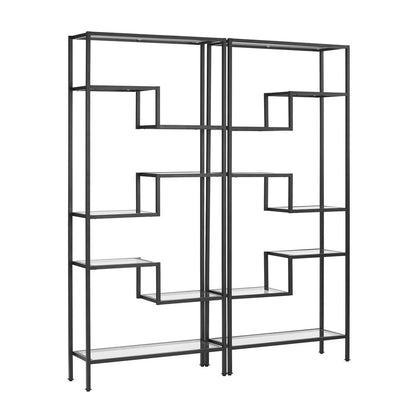 Sloane 2-Piece Etagere Bookcase Set - 2 Etageres