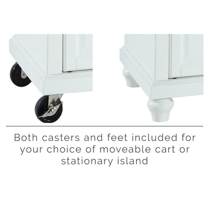 Cambridge Stone Top Portable Kitchen Island/Cart