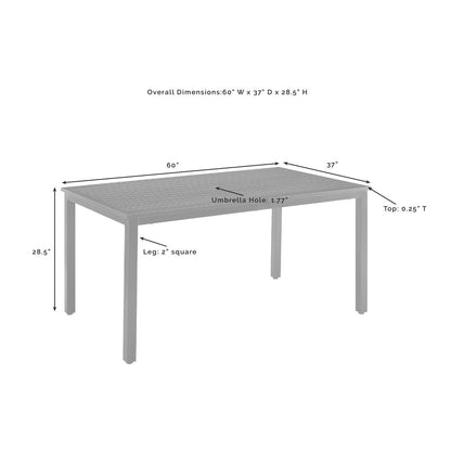 Kaplan 7Pc Outdoor Dining Set - Table, 4 Swivel Chairs, & 2 Regular Chairs