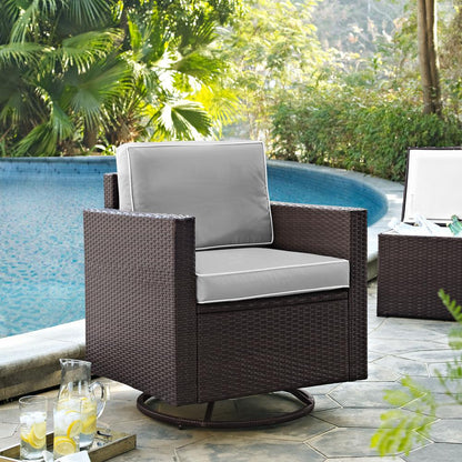 Palm Harbor Wicker Swivel Rocker Outdoor Chair