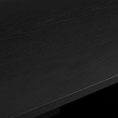 Black Record Player Stand with Vinyl Storage Shelves