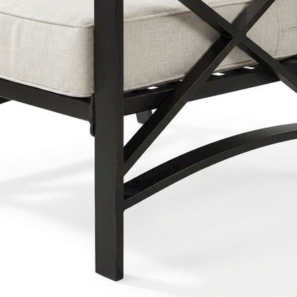 Oatmeal Outdoor Chair Set with Bronze Finish – 2 Weather-Resistant Seats