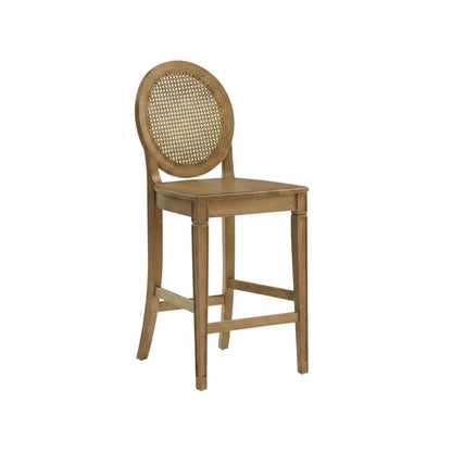 Cane-Back Counter Stool Set with Elegant Design and Comfortable Seating