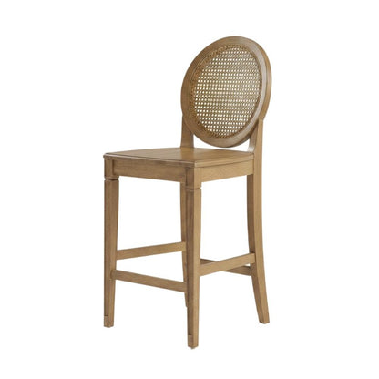 Cane-Back Counter Stool Set with Elegant Design and Comfortable Seating