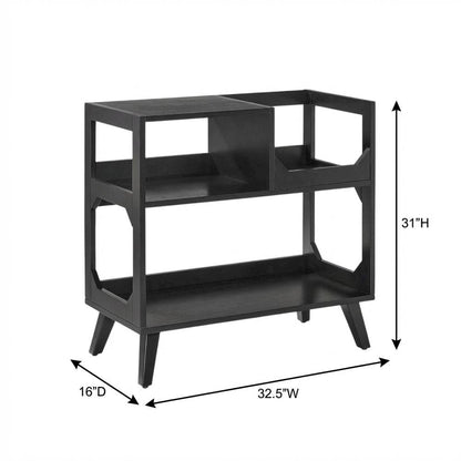 Compact Record Player Stand with Vinyl Storage and Modern Design