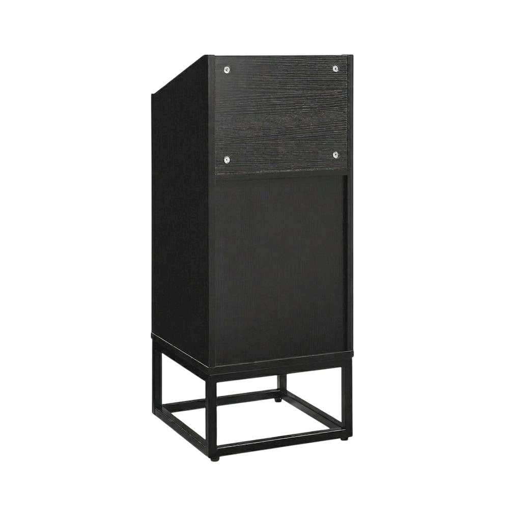 Vinyl Record Storage Stand in Black with Compact Design for Home Entertainment