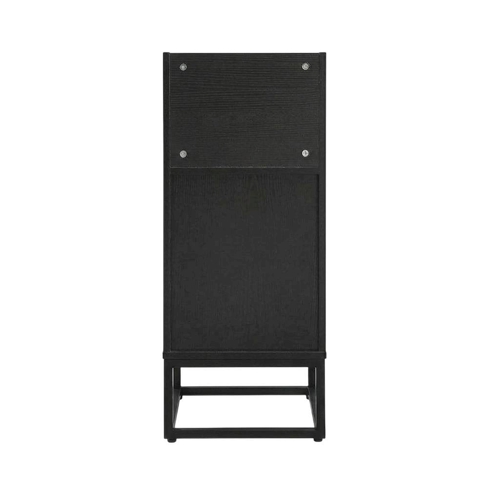 Vinyl Record Storage Stand in Black with Compact Design for Home Entertainment