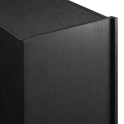 Vinyl Record Storage Stand in Black with Compact Design for Home Entertainment