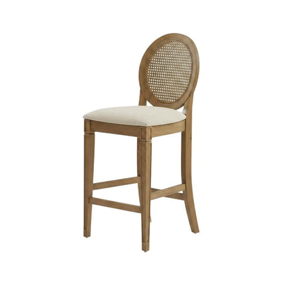 Cane-Back Counter Stool Set with Stylish Design and Durable Frame