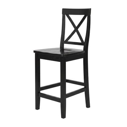 Modern X-Back Counter Height Bar Stool Set, Comfortable & Durable (2 Pack)