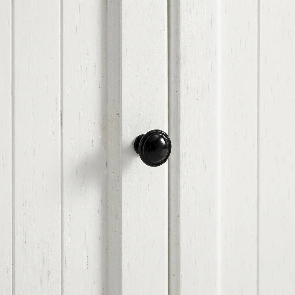Distressed White Bathroom Wall Cabinet, Anti-Tip Hardware, Durable Construction
