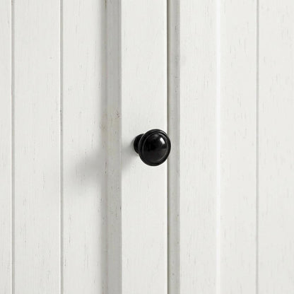 Distressed White Bathroom Wall Cabinet, Anti-Tip Hardware, Durable Construction