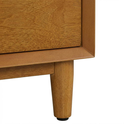 Modern nightstand with MDF and solid wood finish for bedroom storage