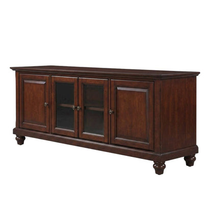 Low Profile TV Stand in Classic Finish for 65+ Inch TVs with Ample Storage