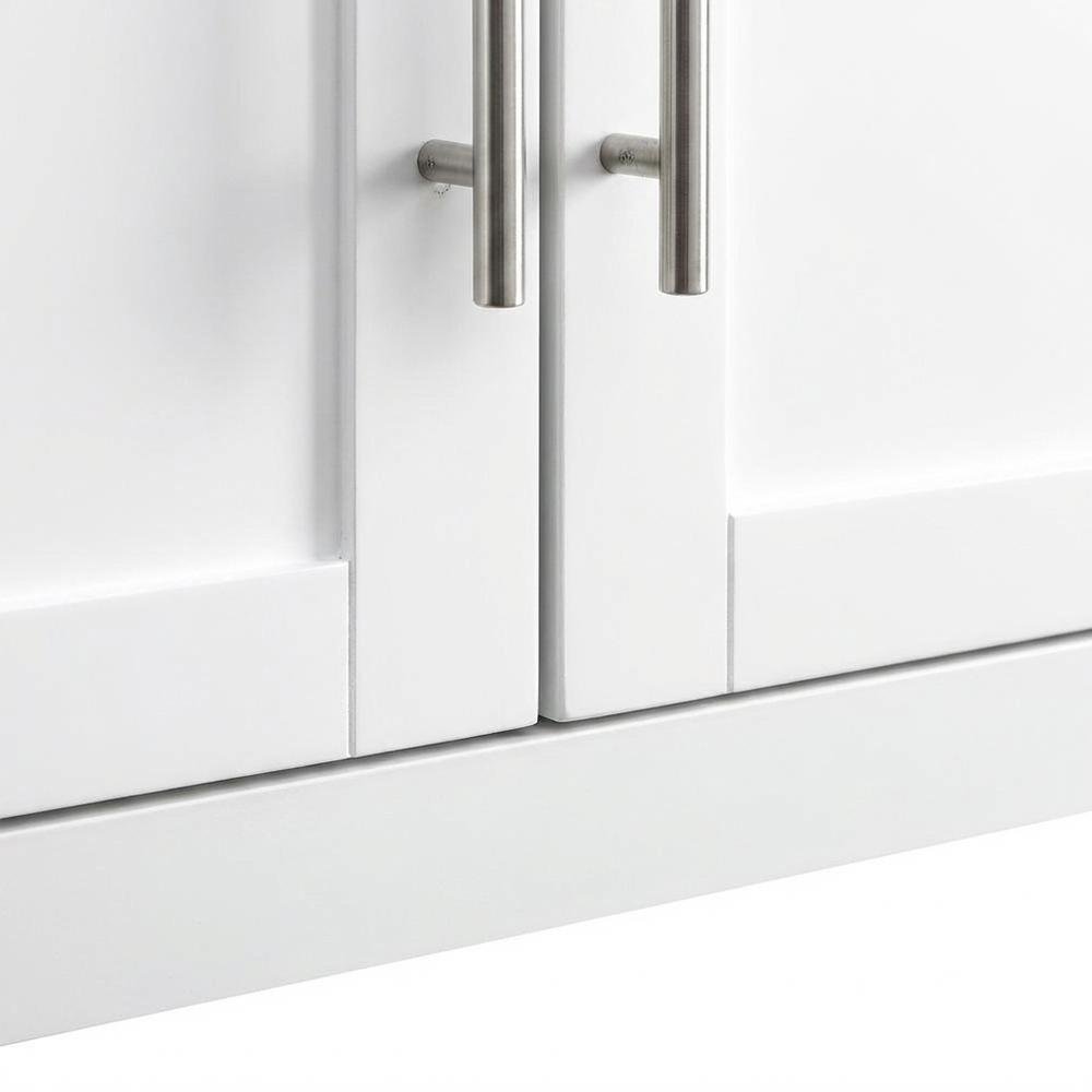 White Wall-Mount Storage Cabinet, MDF Birch Veneer, 22 Inch Wide