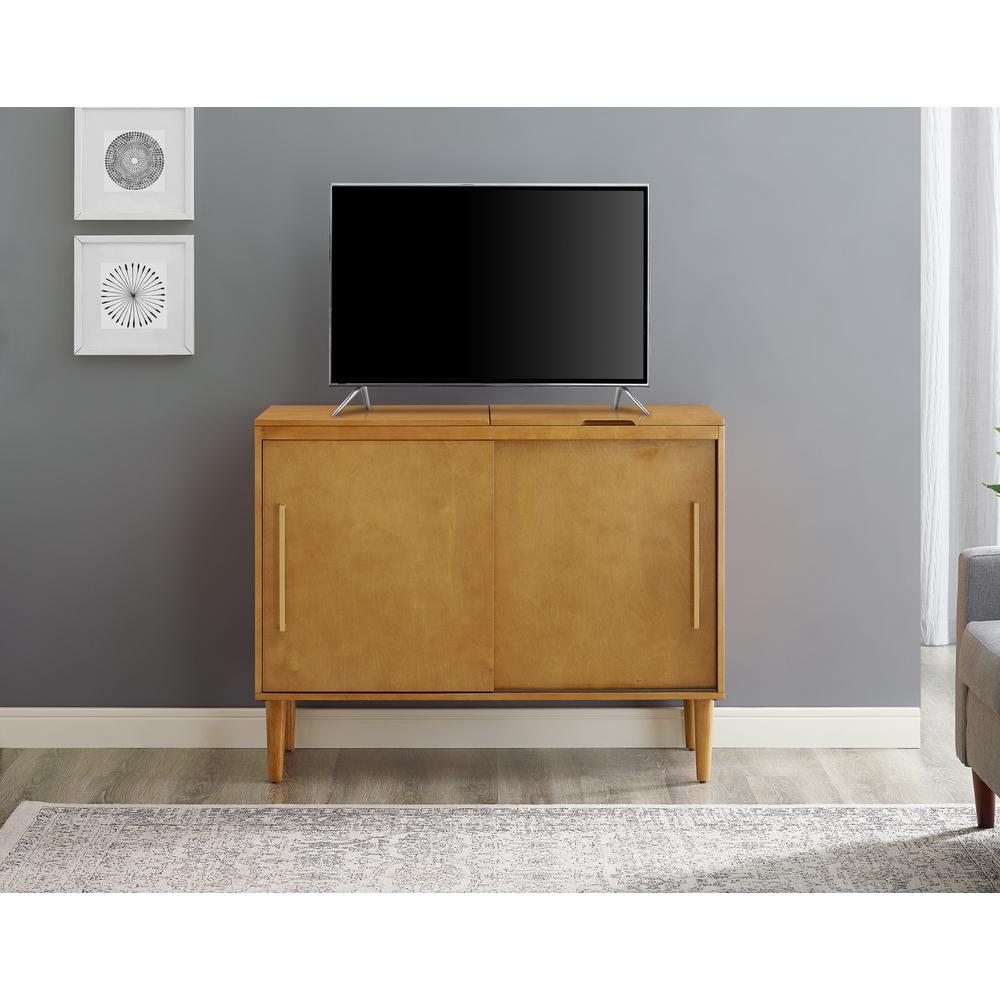 Everett Large Record Player Cabinet With Vinyl Storage