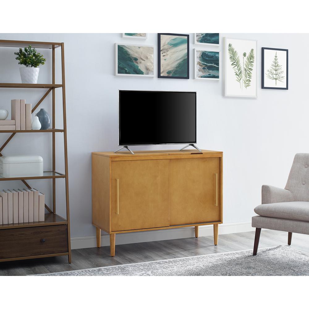 Everett Large Record Player Cabinet With Vinyl Storage