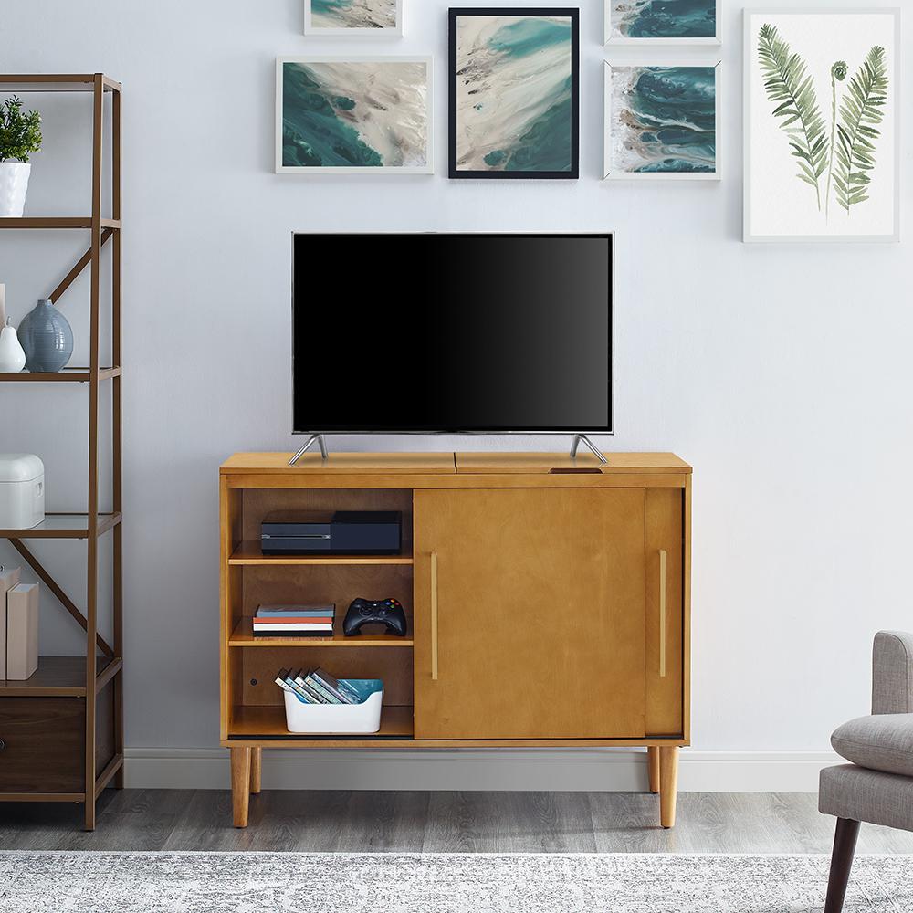 Everett Large Record Player Cabinet With Vinyl Storage