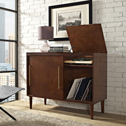 Everett Large Record Player Cabinet With Vinyl Storage