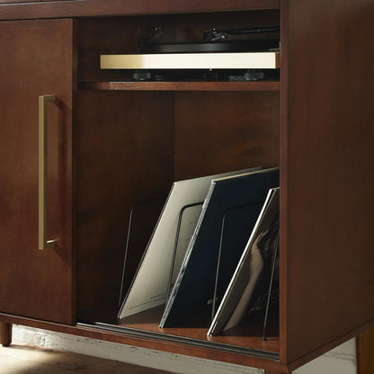 Everett Large Record Player Cabinet With Vinyl Storage