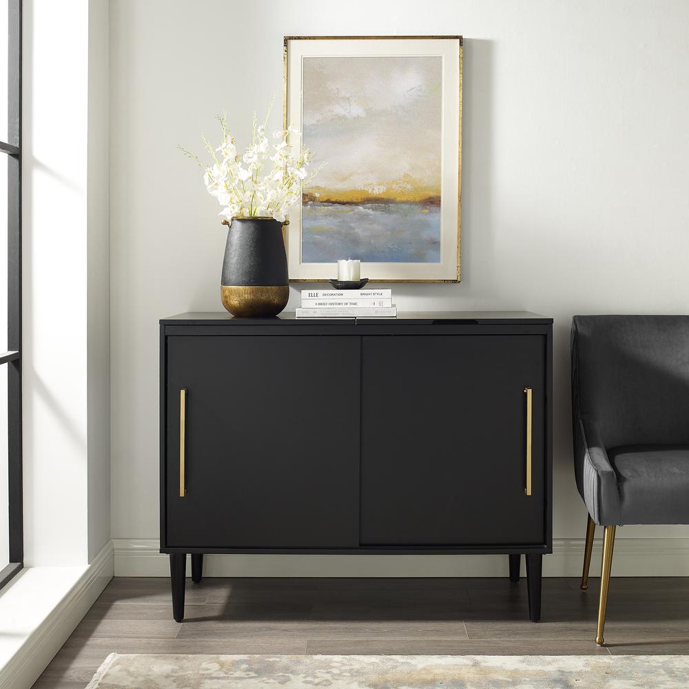 Everett Large Record Player Cabinet With Vinyl Storage