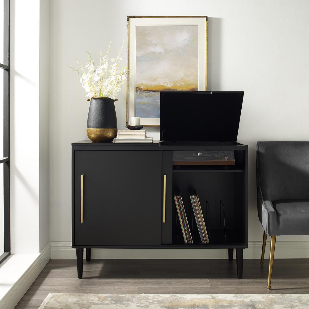 Everett Large Record Player Cabinet With Vinyl Storage