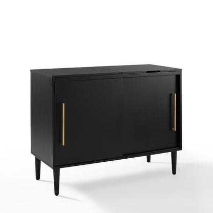 Everett Large Record Player Cabinet With Vinyl Storage