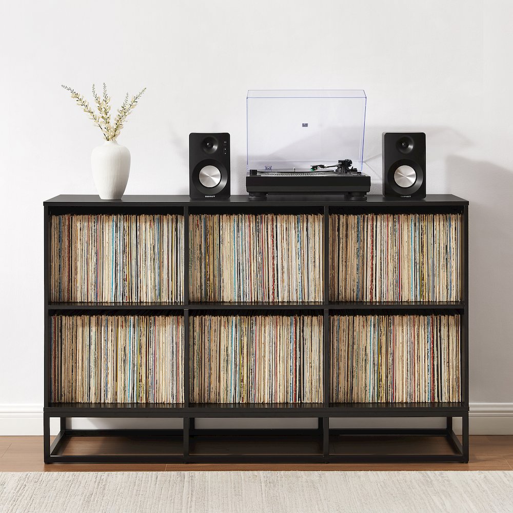 Enzo 6 Cube Record Player Stand With Vinyl Storage