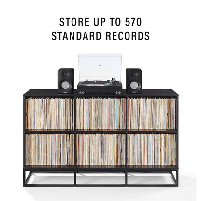 Enzo 6 Cube Record Player Stand With Vinyl Storage