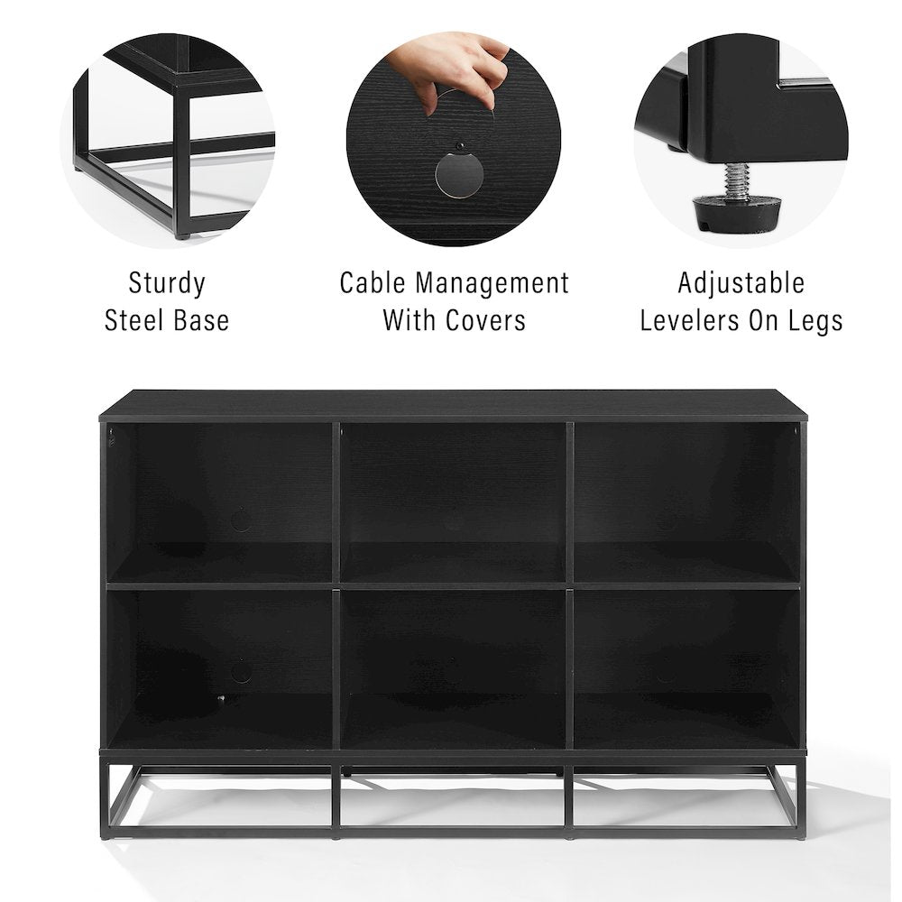 Enzo 6 Cube Record Player Stand With Vinyl Storage
