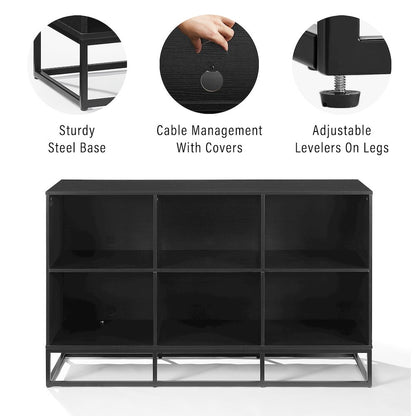 Enzo 6 Cube Record Player Stand With Vinyl Storage
