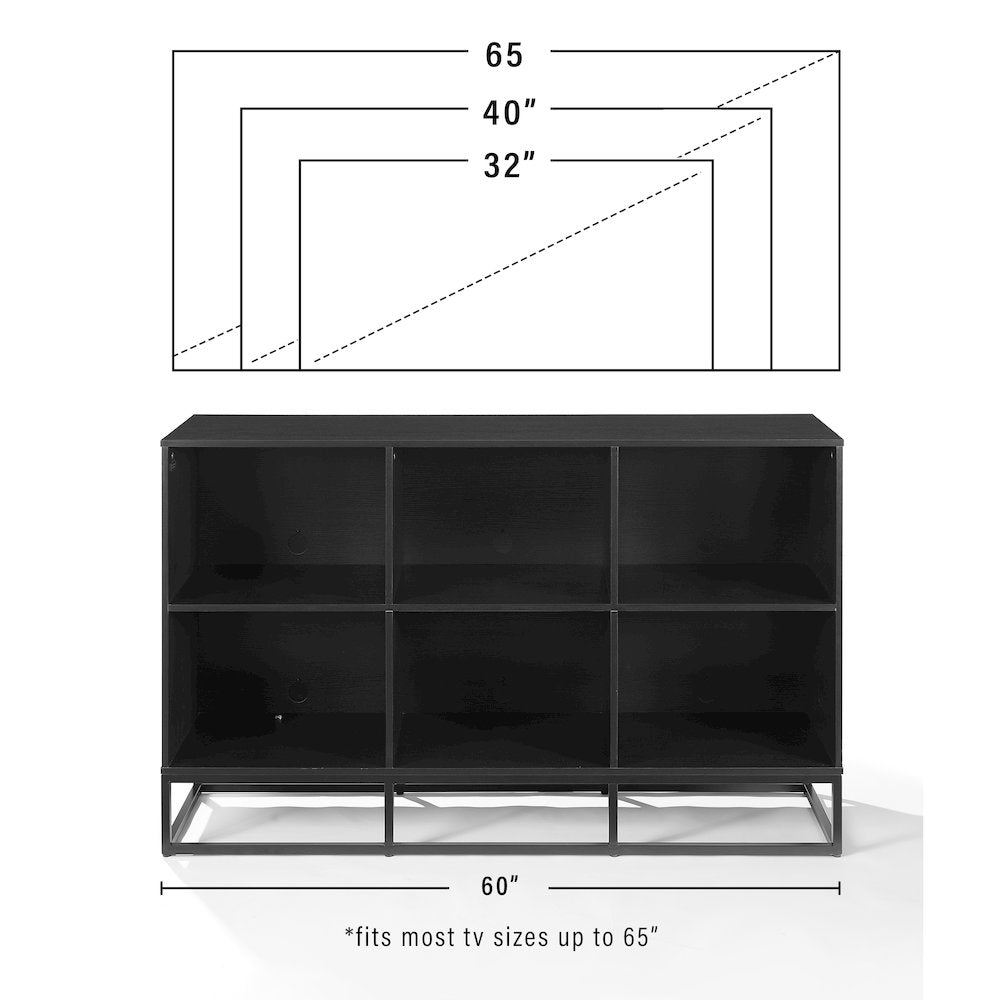 Enzo 6 Cube Record Player Stand With Vinyl Storage
