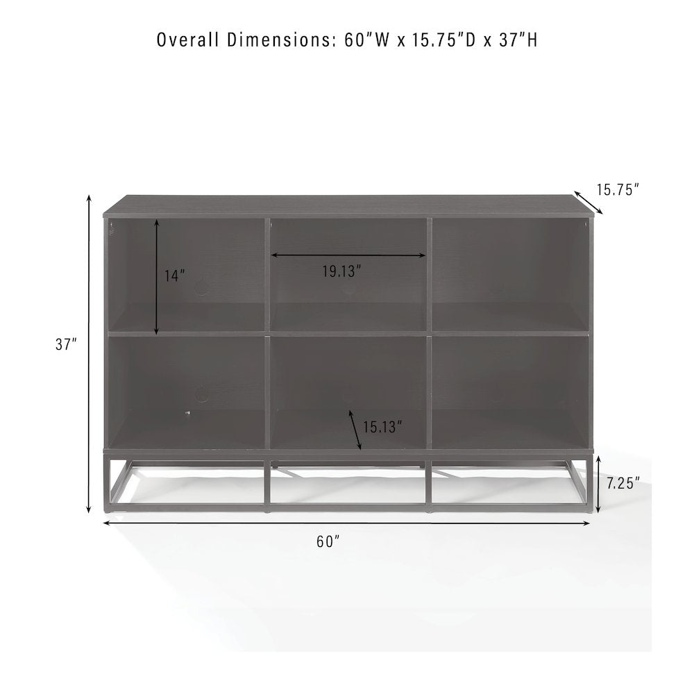 Enzo 6 Cube Record Player Stand With Vinyl Storage