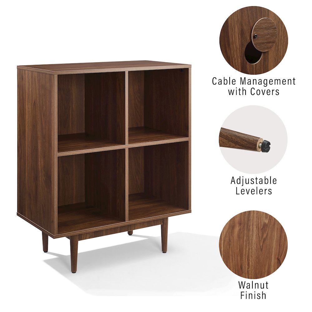 Liam 4 Cube Record Player Stand With Vinyl Storage