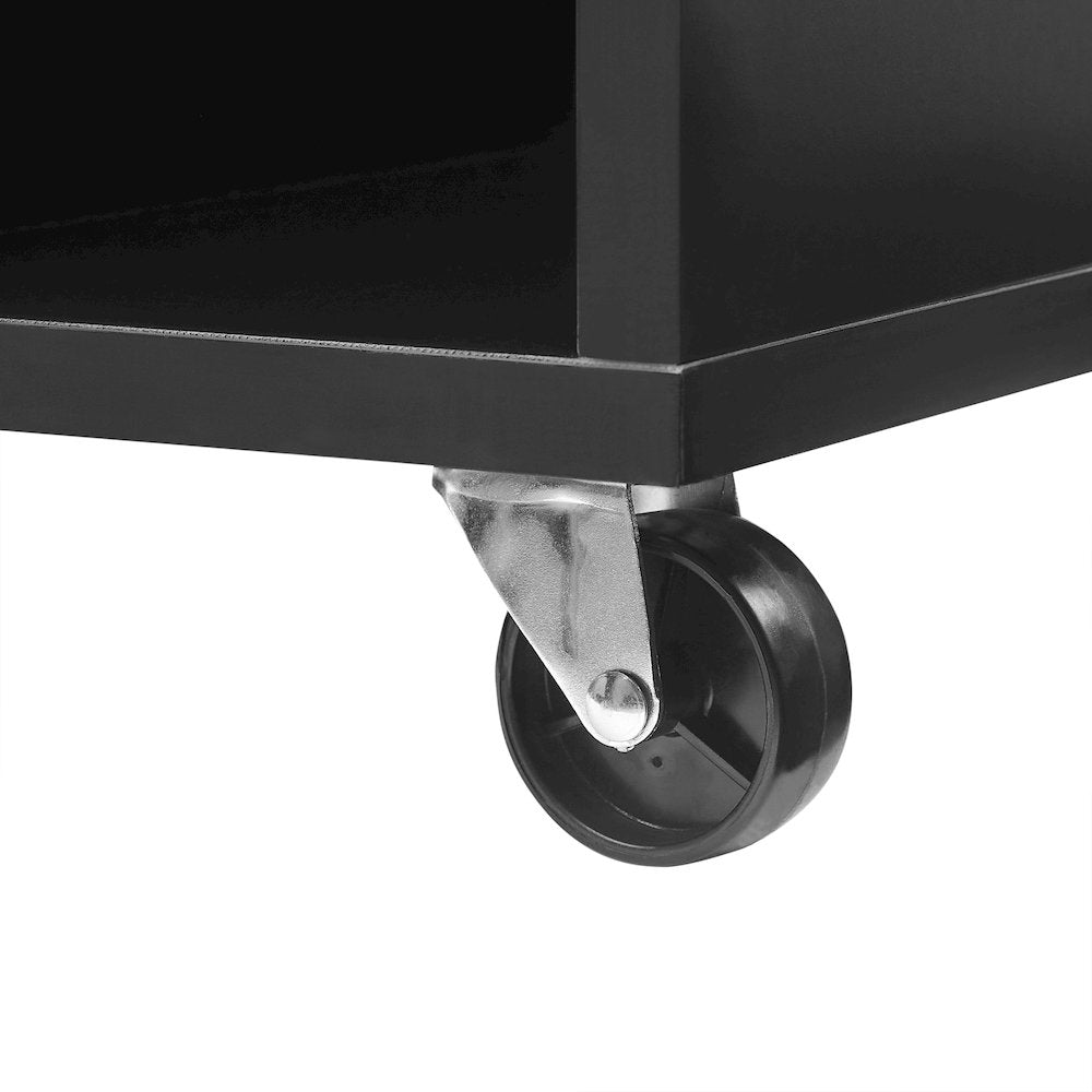 Carlo Rolling Record Player Stand With Vinyl Storage