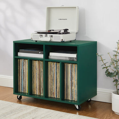 Carlo Rolling Record Player Stand With Vinyl Storage