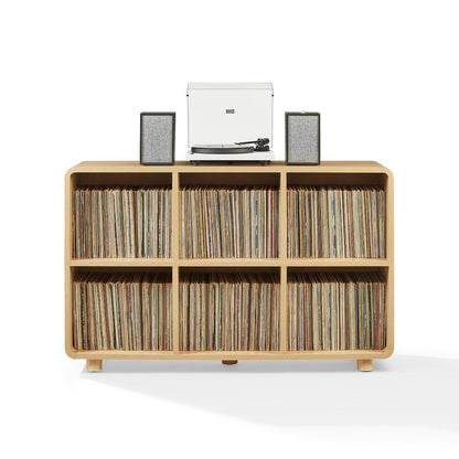 Zoe 6 Cube Record Player Stand With Vinyl Storage Ash
