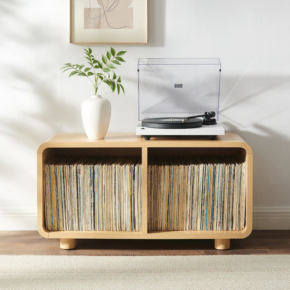 Zoe Medium Record Player Stand With Vinyl Storage