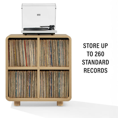 Zoe 4 Cube Record Player Stand With Vinyl Storage Ash