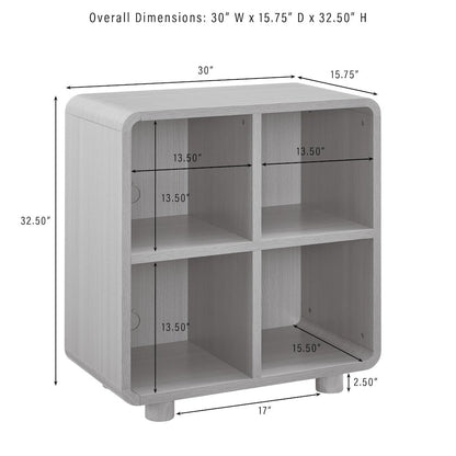 Zoe 4 Cube Record Player Stand With Vinyl Storage Ash