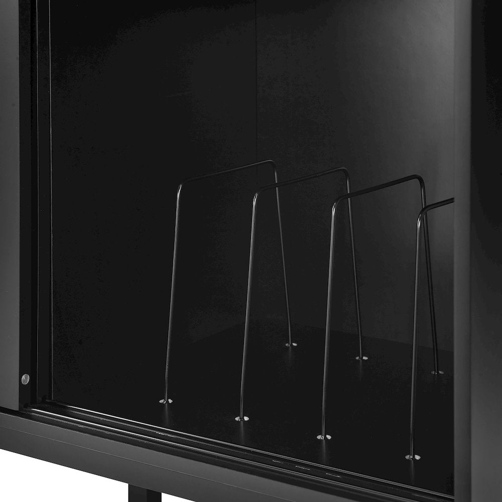 Asher Large Record Player Cabinet With Vinyl Storage