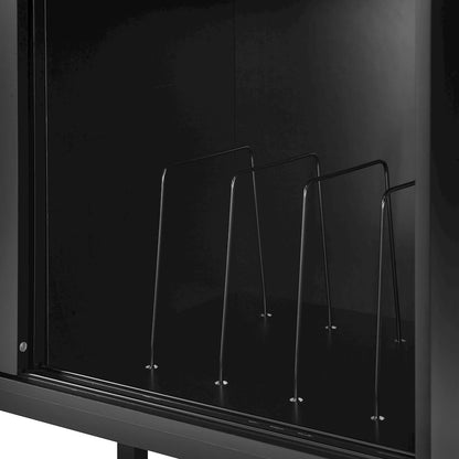 Asher Large Record Player Cabinet With Vinyl Storage