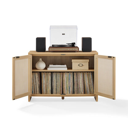 Kenji Record Player Cabinet with Vinyl Storage, Media Stand
