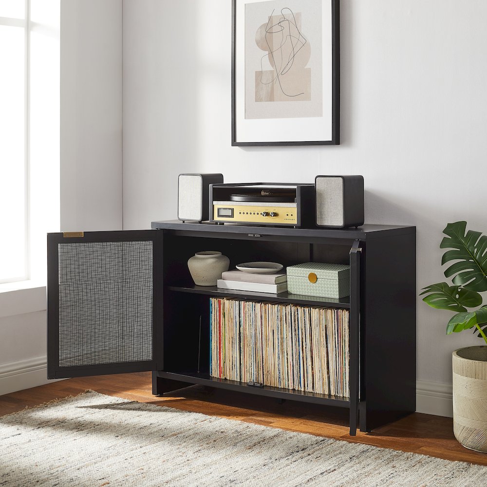 Kenji Record Player Cabinet With Vinyl Storage