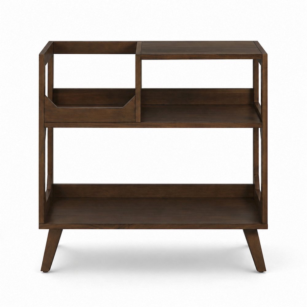 Asheville Medium Record Player Stand With Vinyl Storage Brown