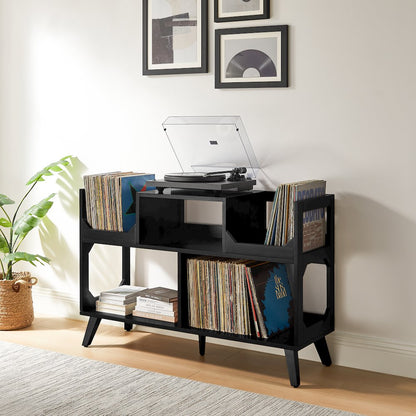 Asheville Large Record Player Stand With Vinyl Storage