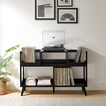 Asheville Large Record Player Stand With Vinyl Storage
