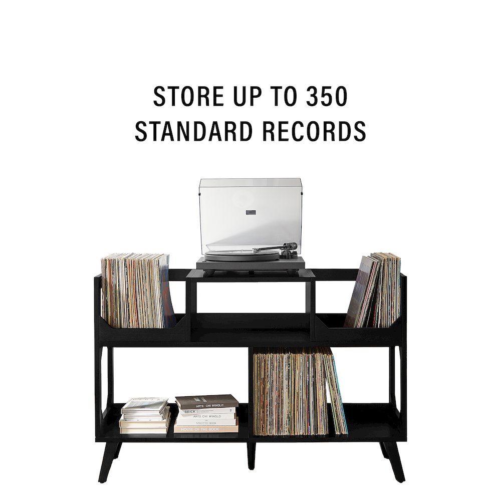 Asheville Large Record Player Stand With Vinyl Storage