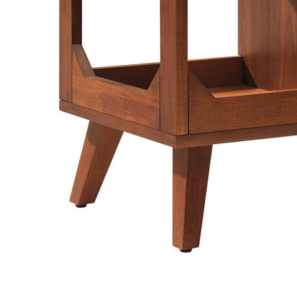 Asheville Low Record Player Stand With Vinyl Storage