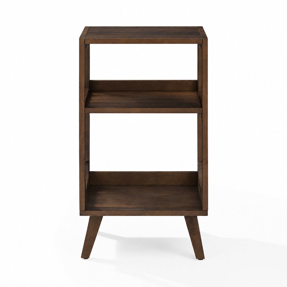 Asheville Small Record Player Stand With Vinyl Storage Brown
